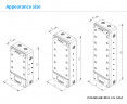 Резервуар с датчиком температуры Barrowch boxfish series acrylic square wisdom digital reservoir 250мм - Matt Silver